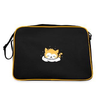 Baby Sleeping Cat - Retro Bag - black/gold - Back