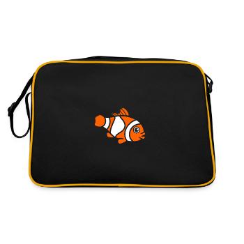 Clownfisch - Retro Tasche - Schwarz/Gold - Hinten