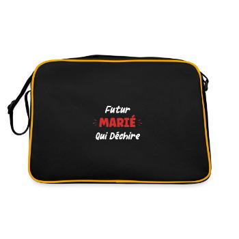 Futur marié qui déchire - Sac Retro - noir/or - Dos
