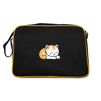 Baby Sleeping Cat - Retro Bag - black/gold - Back