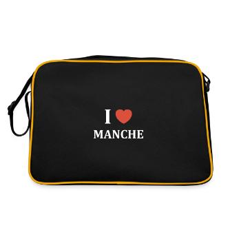 i love manche - Sac Retro - noir/or - Dos