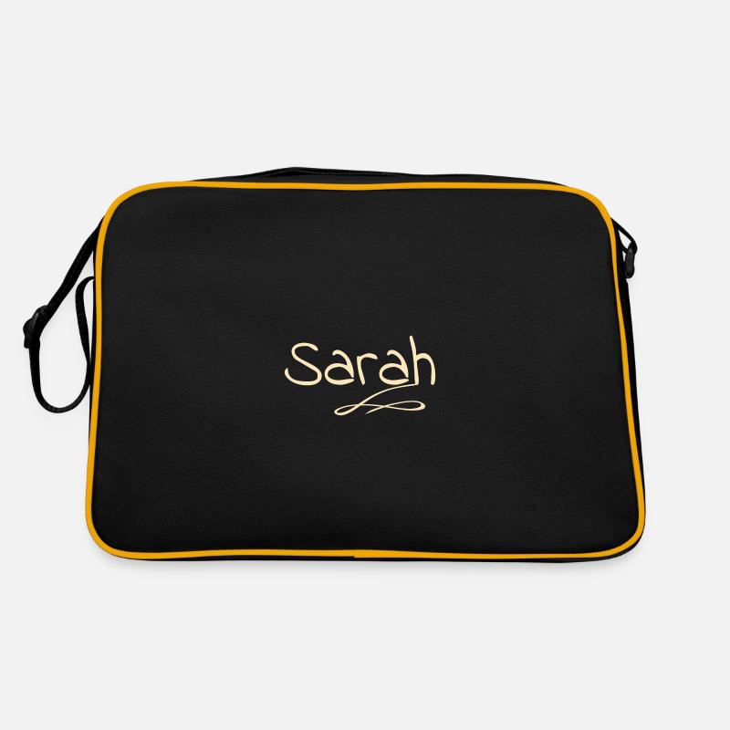Sarah - Retro Tasche - Schwarz/Gold