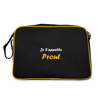 Je s'appelle prout - Sac Retro - noir/or - Dos