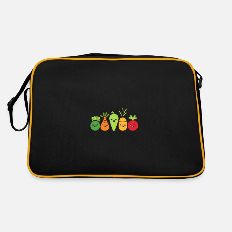 Humorous little vegan vegetables Retro Bag