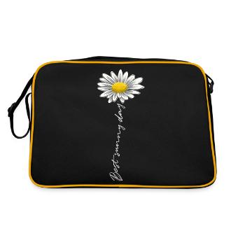 Fleur d'été, meilleure journée ensoleillée - Textiles, cadeaux - Sac Retro - noir/or - Dos