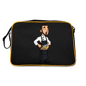 Chef de l’oignon qui pleure - Sac Retro - noir/or - Dos