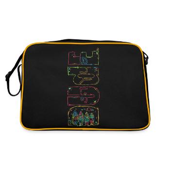 Surfer,Surf,Dude,Style,Lettrage,Vague - Sac Retro - noir/or - Dos