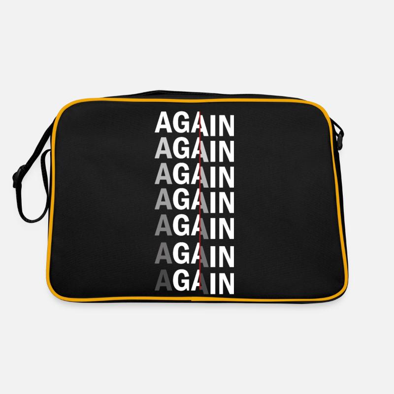 Again Again Again Again - Retro Bag - black/gold
