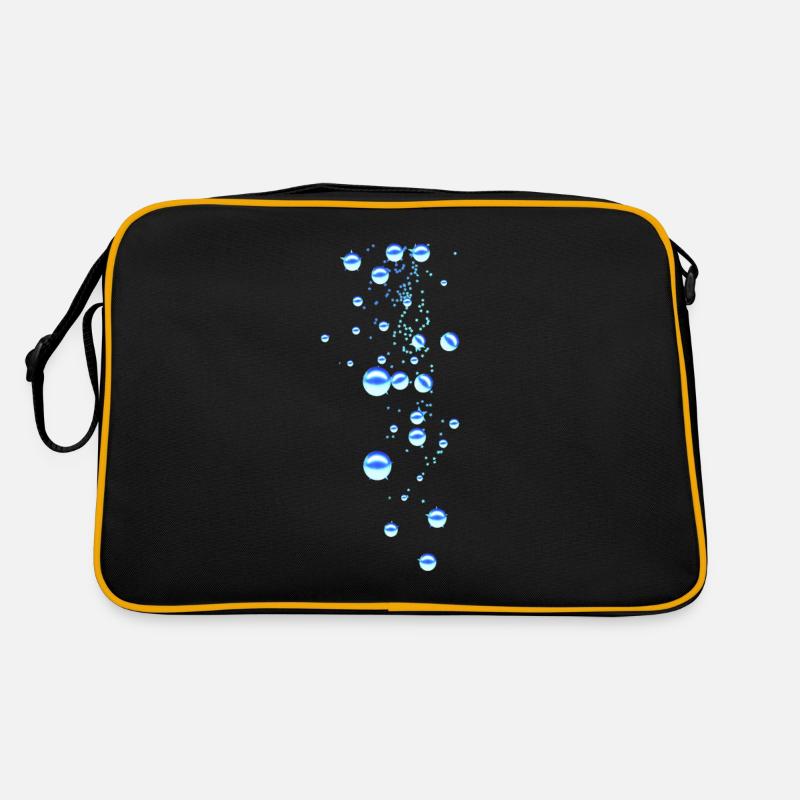 Bleu, perles, perle, pluie, étoiles, rivets Sac Retro