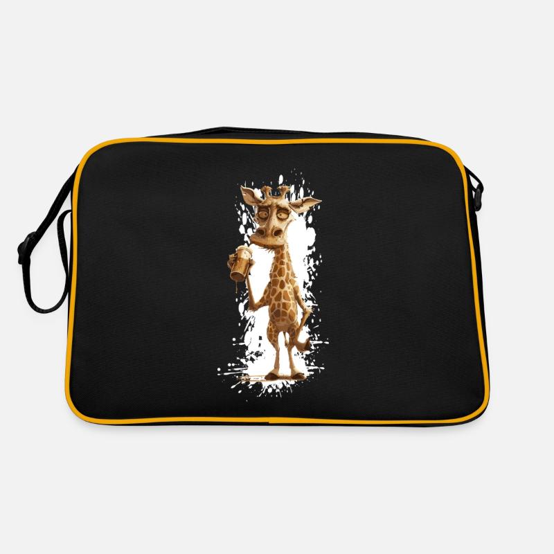 Giraffe Bier Lustig Retro Tasche