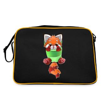 Red Panda Baby Sling - Retro Bag - black/gold - Back