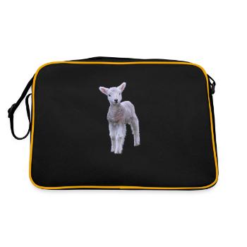agneau mignon - agneau doux - Sac Retro - noir/or - Dos