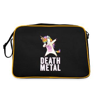 Death Metal Dabbing Unicorn - Dabbing Unicorn - Sac Retro - noir/or - Dos
