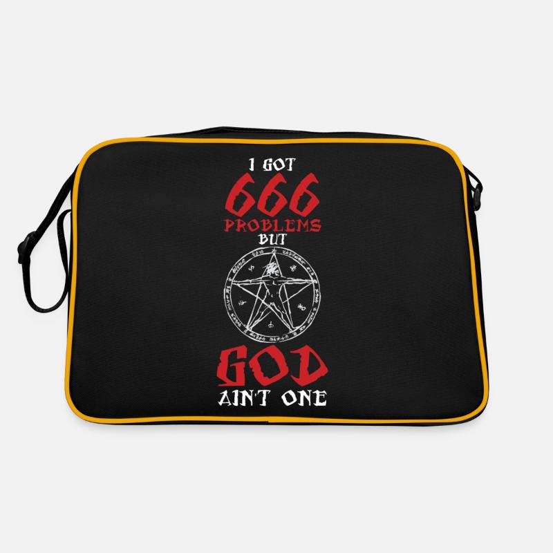 I Got 666 Problems But God One Witch Satanismus Retro Tasche