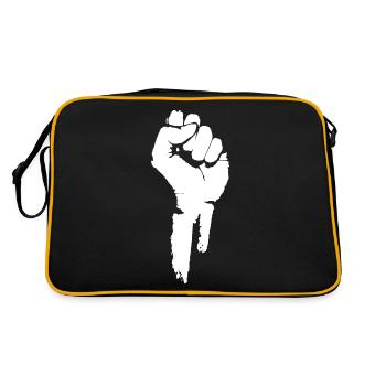 Protest and Revolution. Unite. - Retro Bag - black/gold - Back