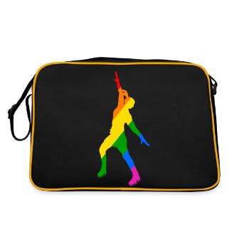 Jeu de couleurs en patinage sur glace - Sac Retro - noir/or - Dos
