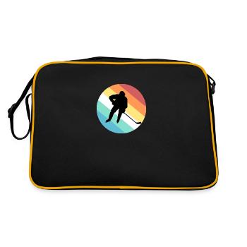 Eishockey - Retro Tasche - Schwarz/Gold - Hinten