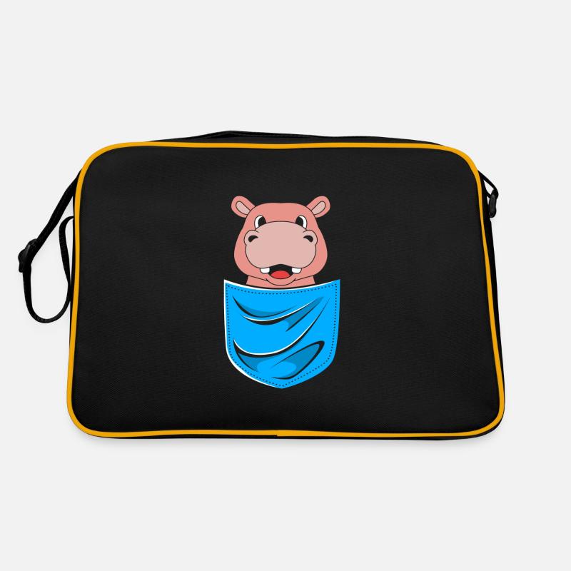 Nilpferd Retro Tasche