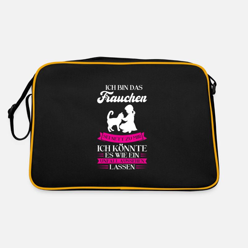Katze Haustier Katzen Geschenk Retro Tasche