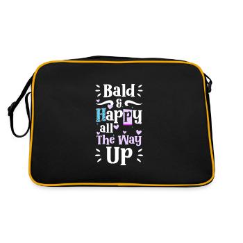 Bald Head Hairless Haircut - Retro Bag - black/gold - Back
