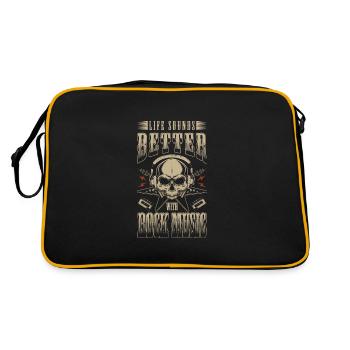 Rock Hardrocker Schlagzeug - Retro Tasche - Schwarz/Gold - Hinten