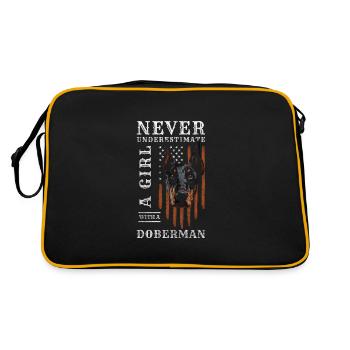 Doberman Chien Propriétaire Chiens d’assistance Dog Love - Sac Retro - noir/or - Dos