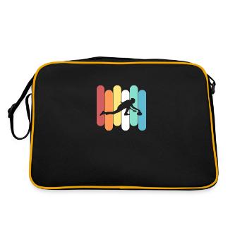 Curling - Retro Tasche - Schwarz/Gold - Hinten