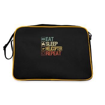 Helikopterpilot*innen - Retro Tasche - Schwarz/Gold - Hinten