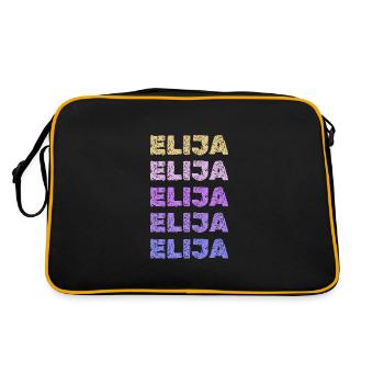 Élie - Sac Retro - noir/or - Dos