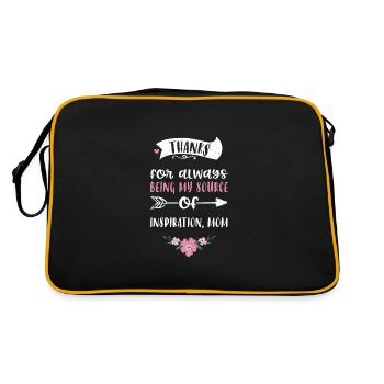 Thanks for always being my sourc... - Retro Bag - black/gold - Back