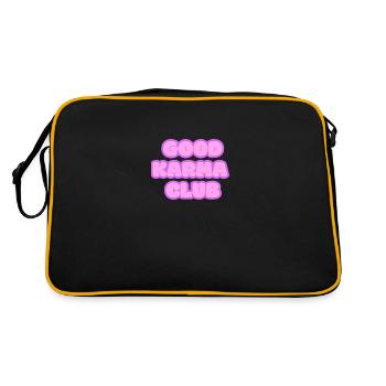 good karma club - Retro Tasche - Schwarz/Gold - Hinten