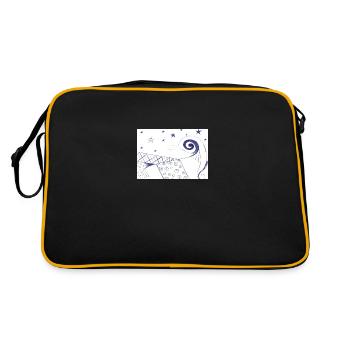 Modern Art - Retro Tasche - Schwarz/Gold - Hinten
