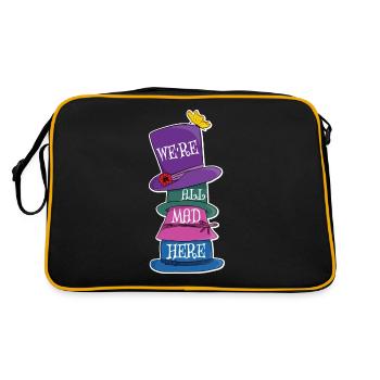 We're All Mad Here - Mad Hatter Hats - Retro Bag - black/gold - Back