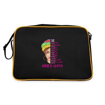 Zodiac sign Aries - Retro Bag - black/gold - Back