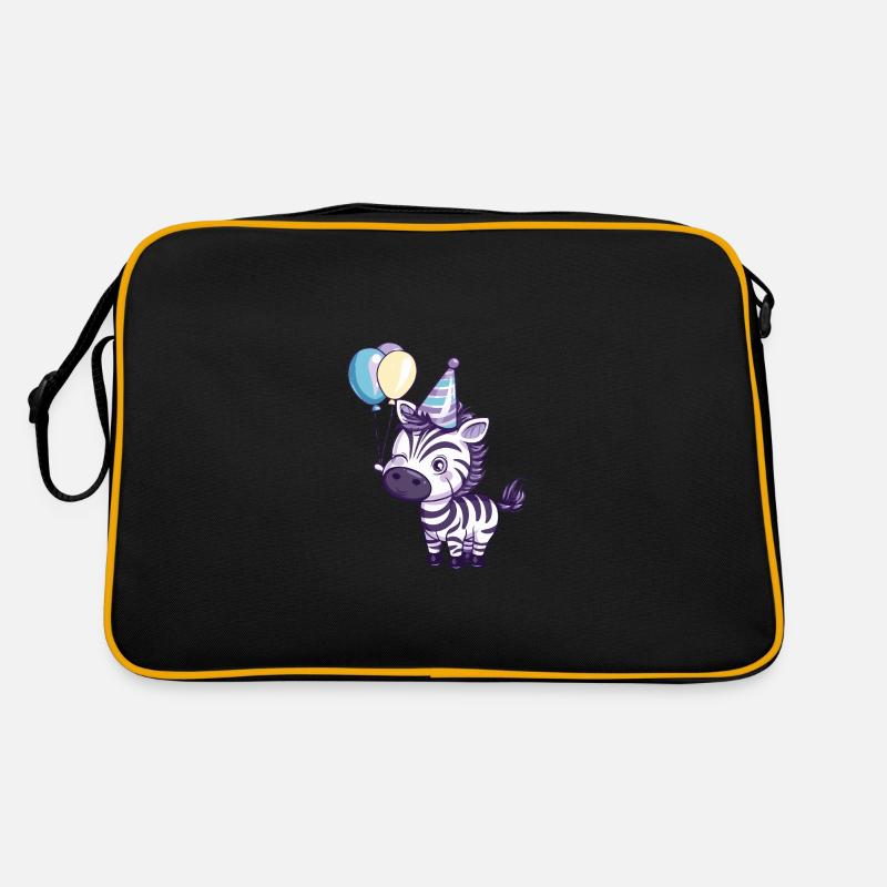 Zebra Geburtstag Comic Retro Tasche