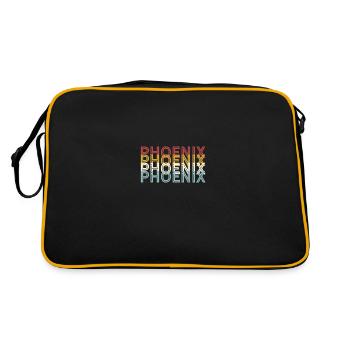 USA City Rétro des années 70 - Vintage Phoenix - Sac Retro - noir/or - Dos