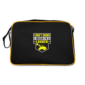 Je ne ronfle pas, je suis chargeur - Sac Retro - noir/or - Dos