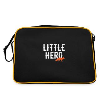 Petit héros - Renard animal mignon - Sac Retro - noir/or - Dos