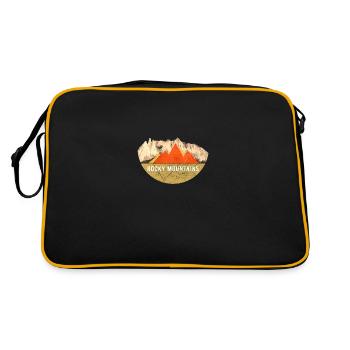 Weinlese - Rocky-Mountain-Nationalpark - Retro Tasche - Schwarz/Gold - Hinten