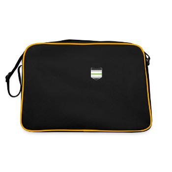 LGBTQ Agender Pride Flag Bag - Retro Bag - black/gold - Back
