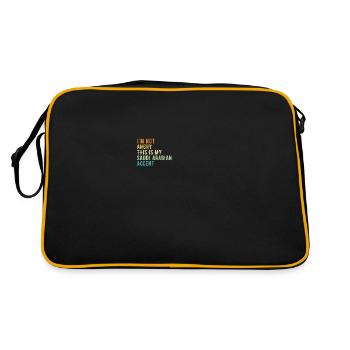 Je ne suis pas méchant, mon accent saoudien - Sac Retro - noir/or - Dos