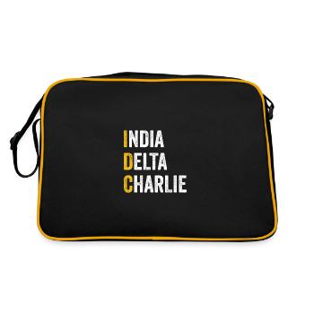 Chat par ordinateur Inde Delta Charlie - IDC - Sac Retro - noir/or - Dos