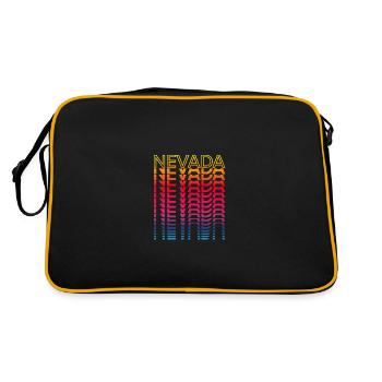 Retro Nostalgic USA State - Rainbow Nevada - Retro Bag - black/gold - Back
