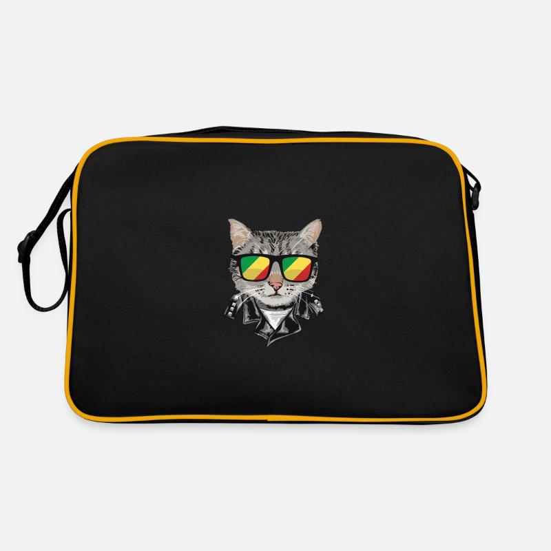 Lunettes de soleil pour chat avec drapeau du Congo Sac Retro