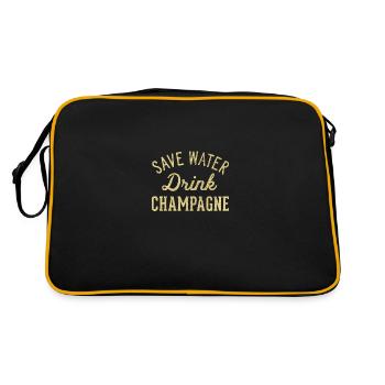 Save on water drink - Retro Bag - black/gold - Back