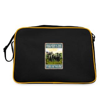 La race de vache aimait le Black Angus - Sac Retro - noir/or - Dos