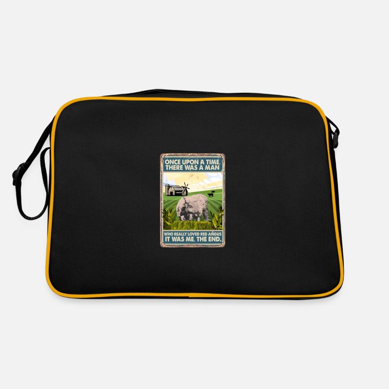 Kuhrasse Liebte Rote Angus Retro Tasche