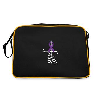 Bewusstsein Des Ribbon -Lupus -Krankheit - Retro Tasche - Schwarz/Gold - Hinten