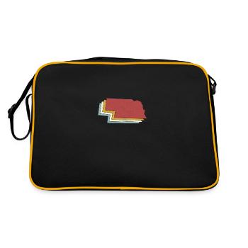 État des États-Unis - Carte vintage Nebraska - Sac Retro - noir/or - Dos