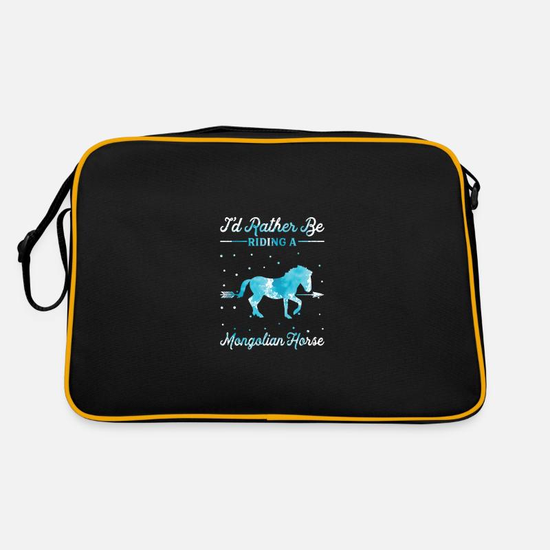 Ein Mongolisches Pferd Reiten Retro Tasche